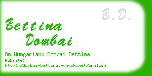 bettina dombai business card